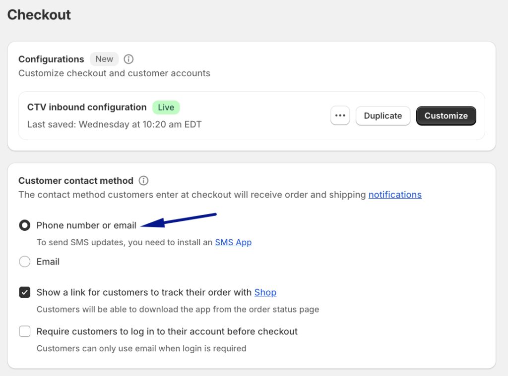 Enter a Phone Number at Checkout on Shopify